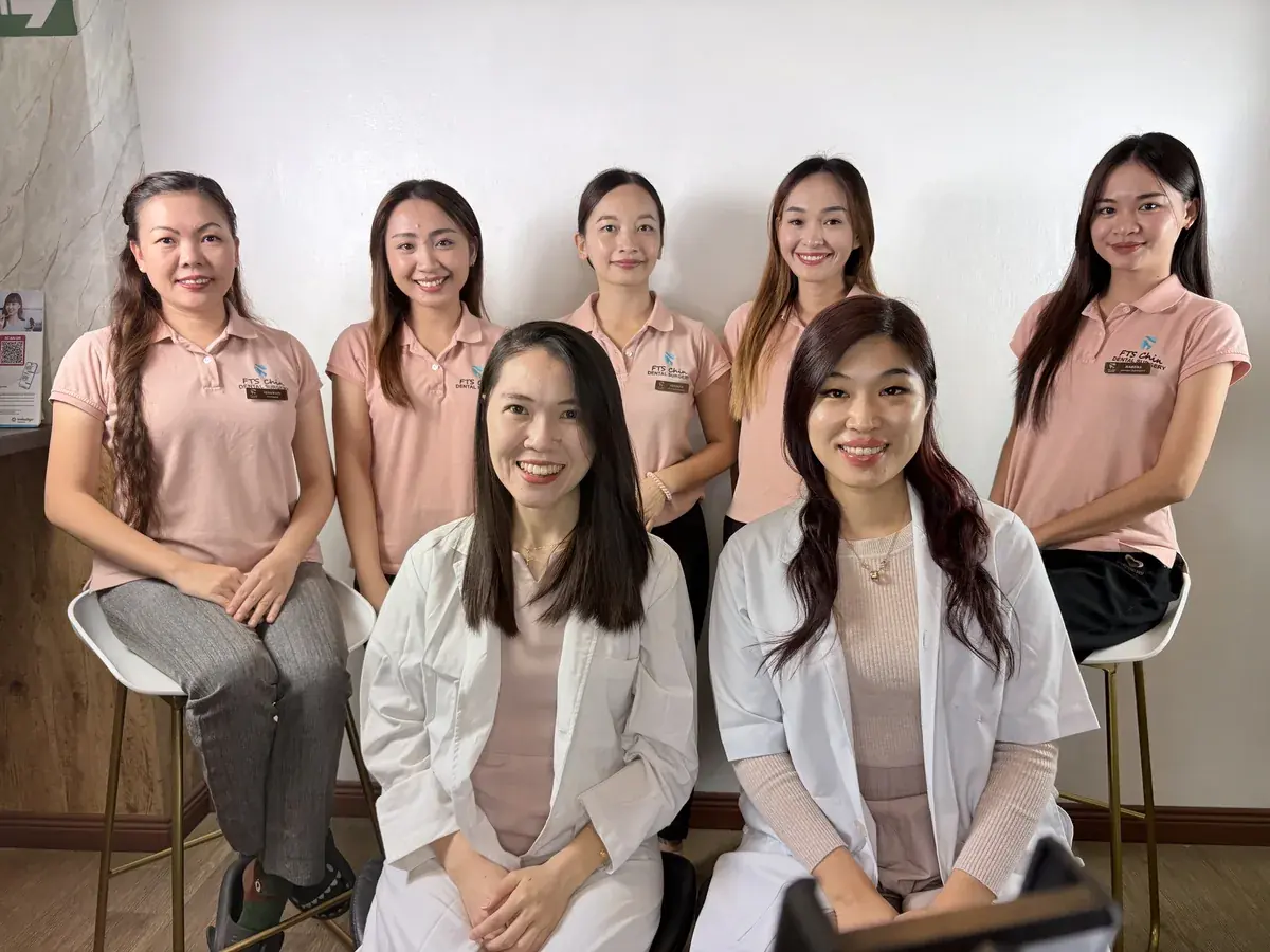The FTS Chin Dental team at the clinic in Likas, Kota Kinabalu