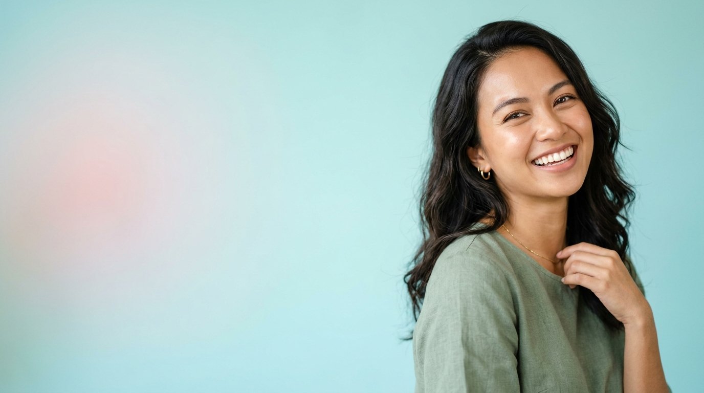 A patient with a confident, healthy smile at FTS Chin Dental in Likas, Kota Kinabalu