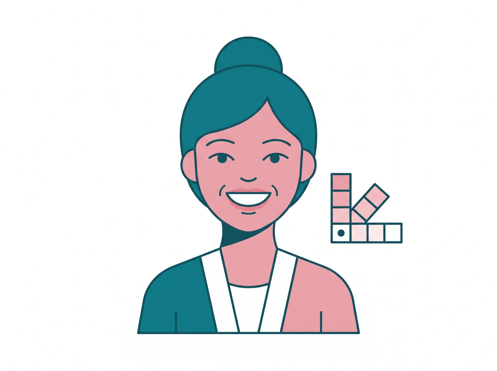 Illustration of a Malaysian patient with a bright smile after professional teeth whitening at FTS Chin Dental in Likas, Kota Kinabalu